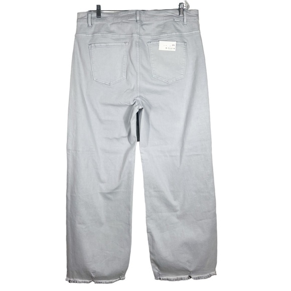 RISEN Wide Leg Jeans Light Wash Ice Blue Plus Size 3 XL - Picture 4 of 11